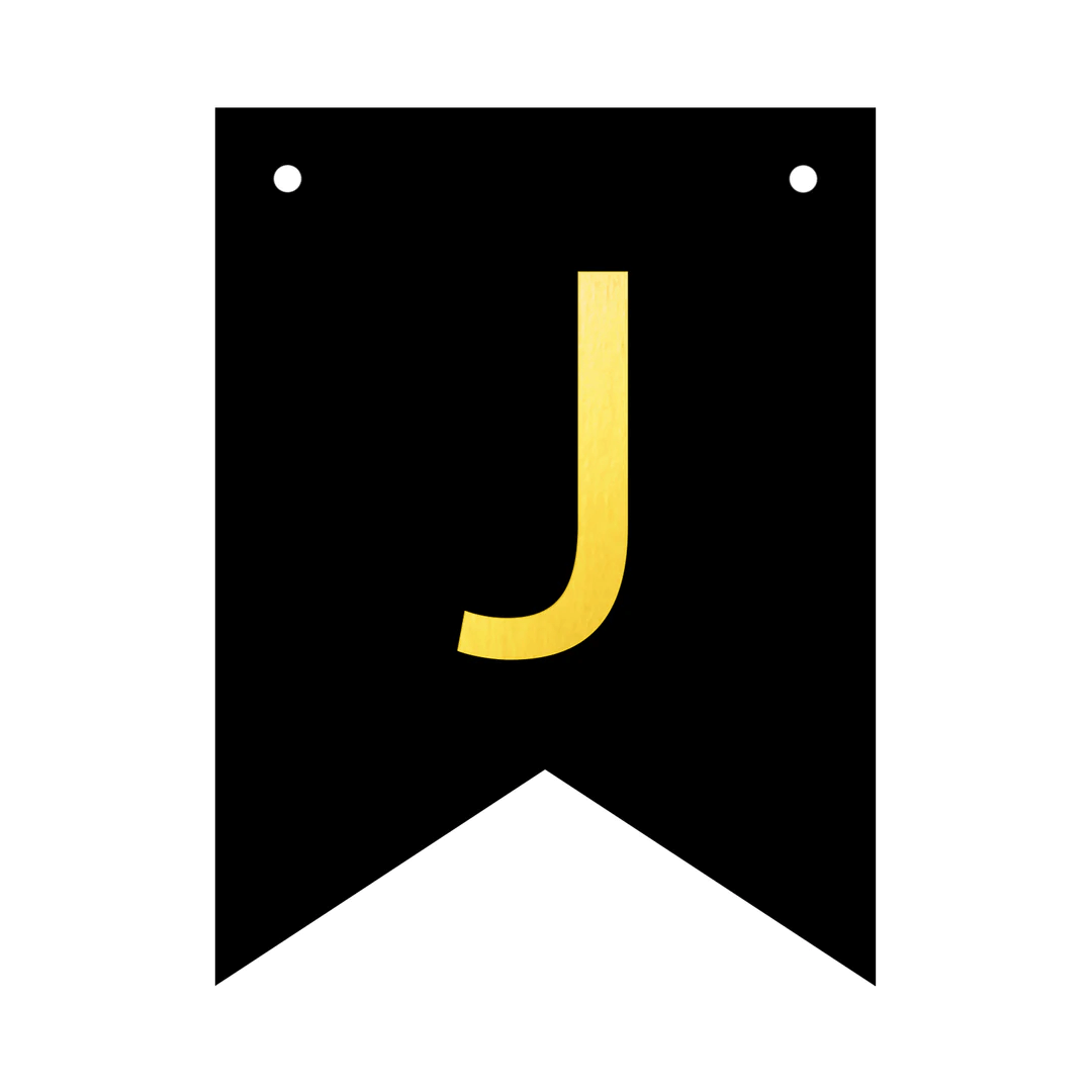 Vimpel med namn Svart & Guld - 10