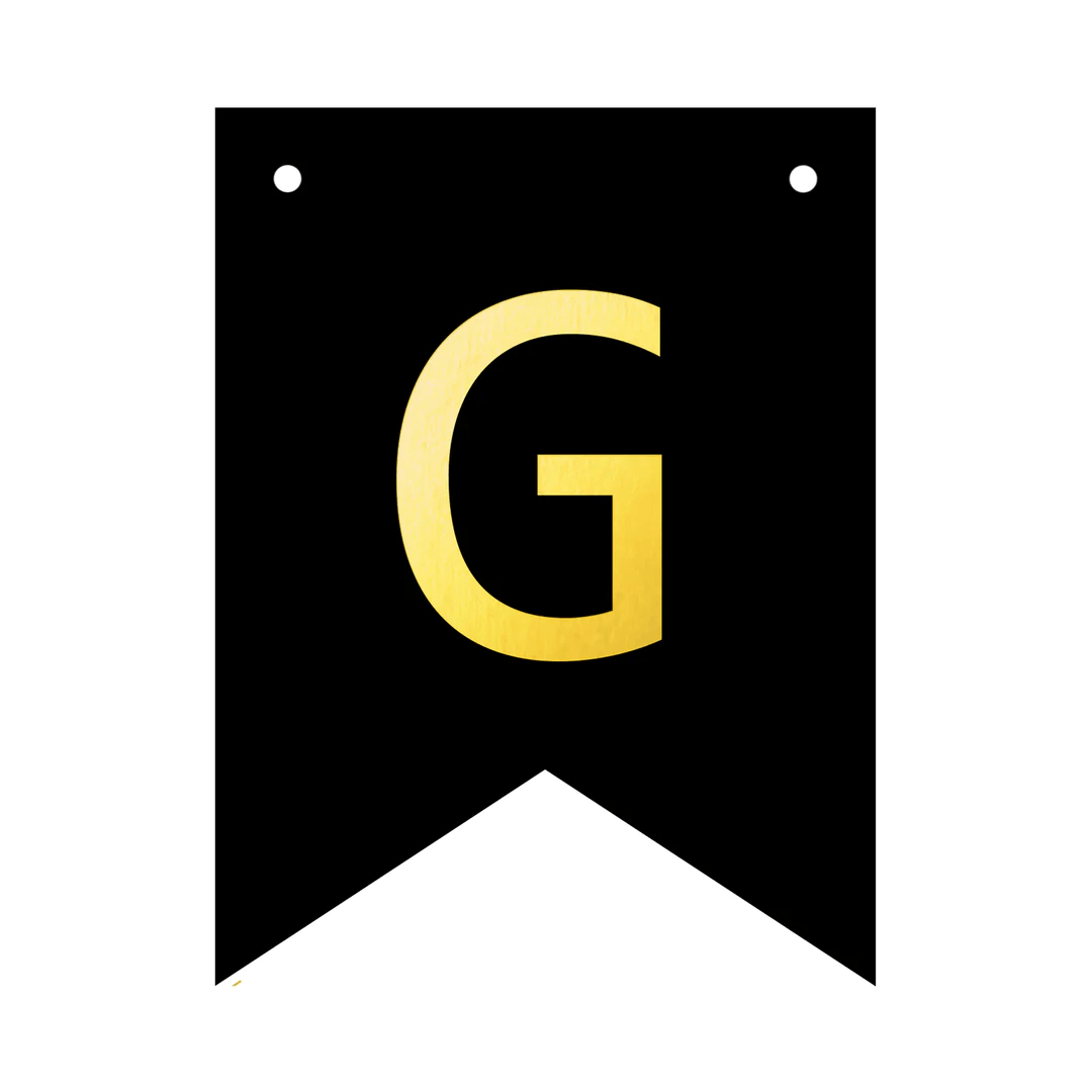 Vimpel med namn Svart & Guld - 7