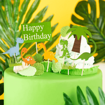 Cake toppers Dinosaurier Happy Birthday  9-pack - 2