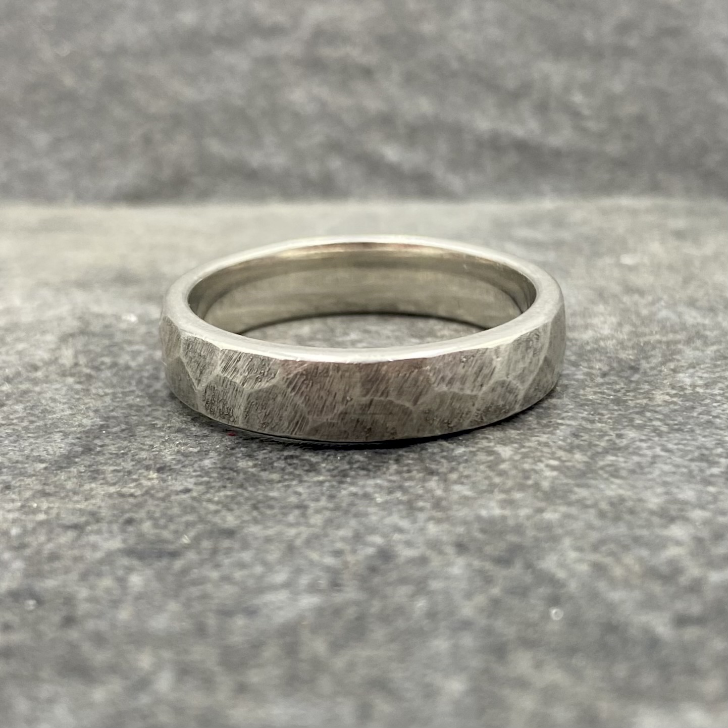 Ring RawNShine handgjord yta silver  - 3