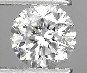 Diamante blanco H redondo VVS2 natural genuino de lujo de 0,03 ct de 1,9 mm