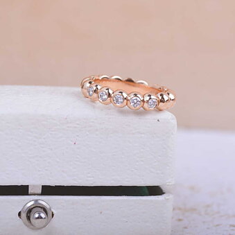 Bubble ring 18k gold with diamonds, Vintage