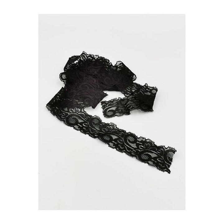 Ribbon Lace Elastic - Black