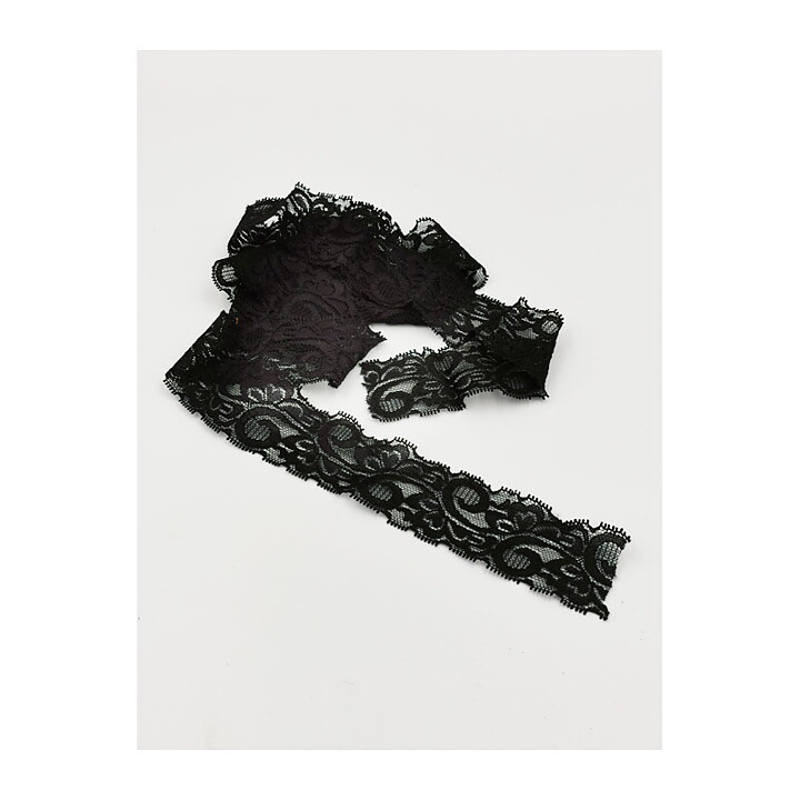 Ribbon Lace Elastic - Black