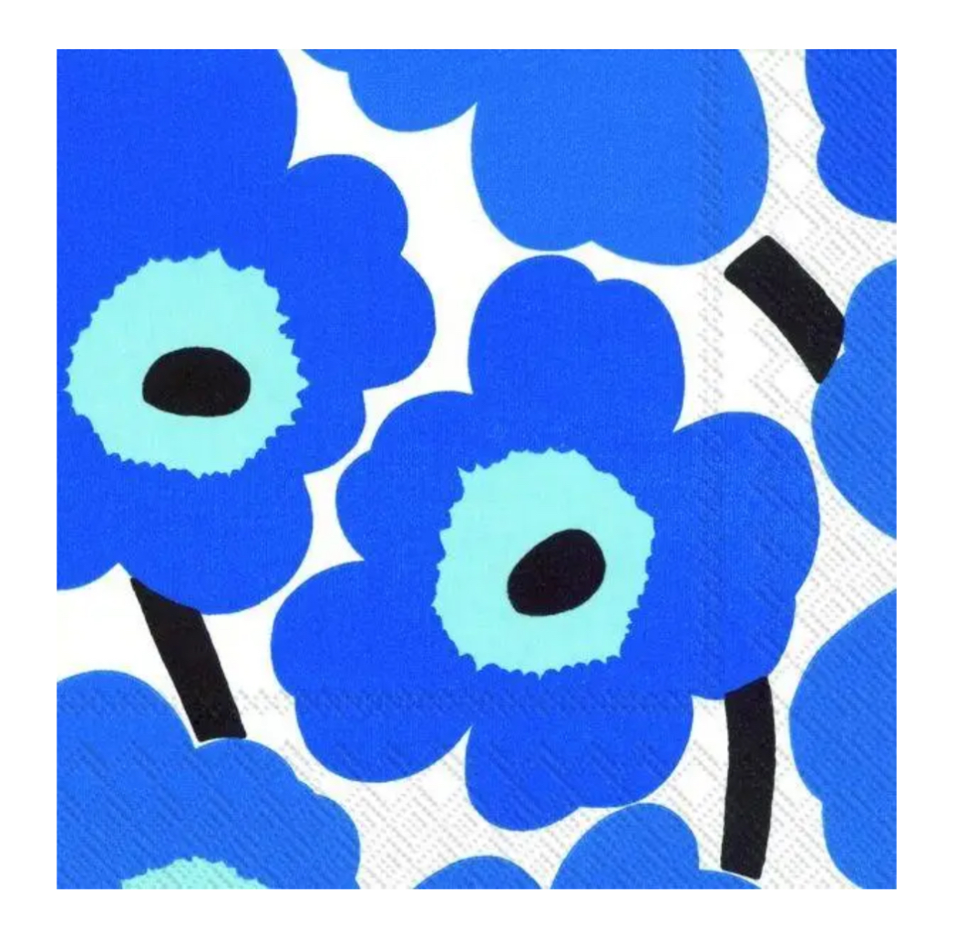 Marimekko Unikko blå lunch