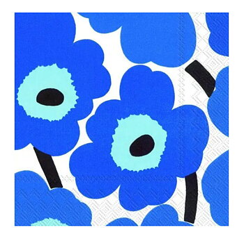 Marimekko Unikko blå lunch