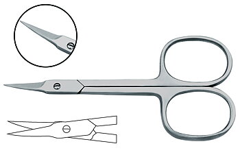 Nagelbandssax, rak 9,5 cm, Tysk kvalitet