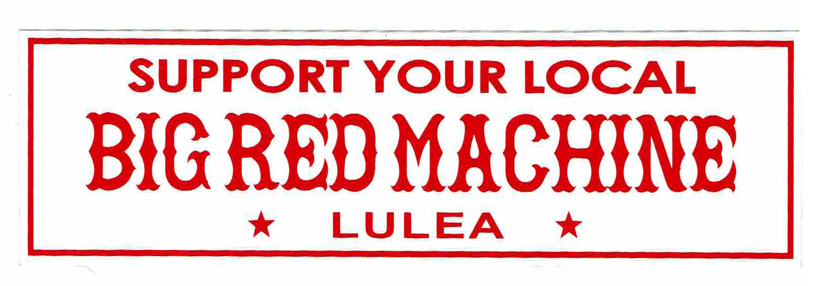 Sticker stor BIG RED MACHINE