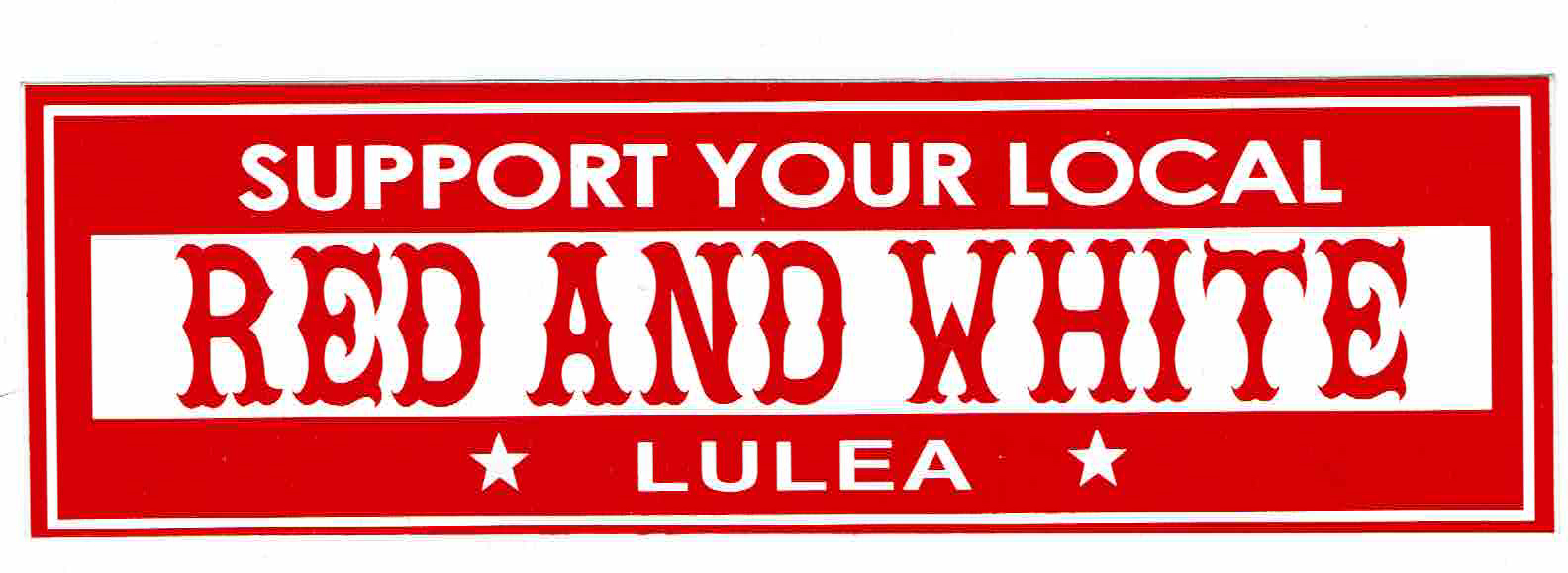 Sticker stor RED AND WHITE