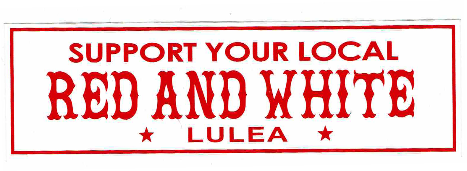 Sticker stor RED AND WHITE