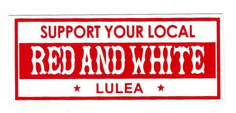 Sticker liten RED AND WHITE