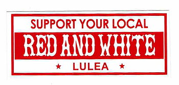 Sticker liten RED AND WHITE