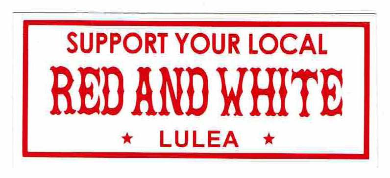 Sticker liten RED AND WHITE