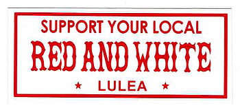 Sticker liten RED AND WHITE