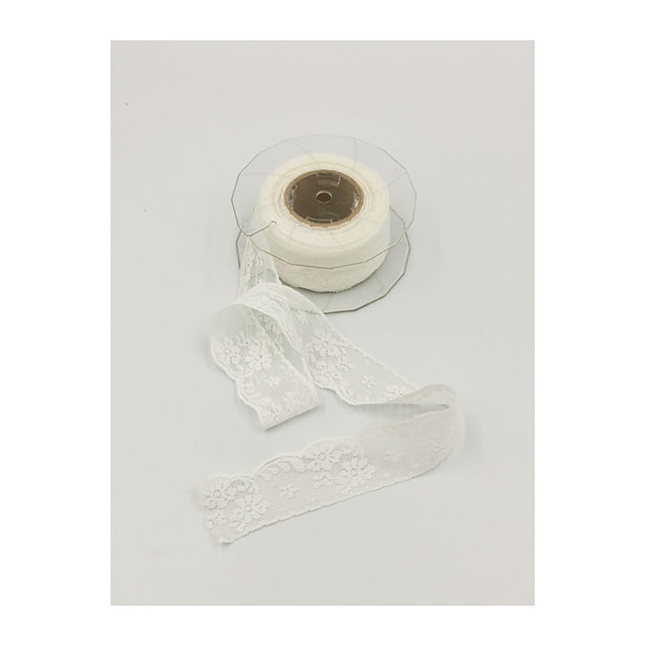 Ribbon Lace  - White 35 mm