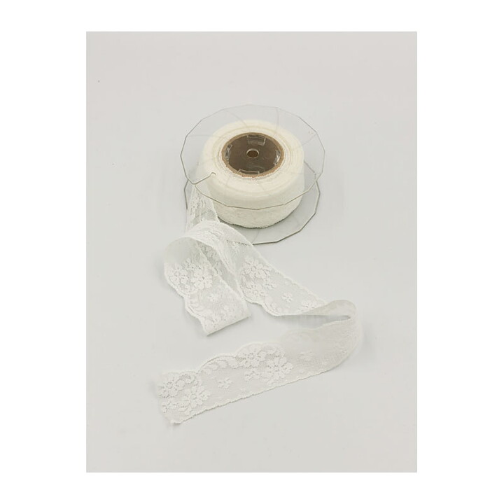 Ribbon Lace  - White 35 mm