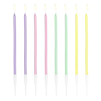 Tårtljus Mix Pastell 8-pack 