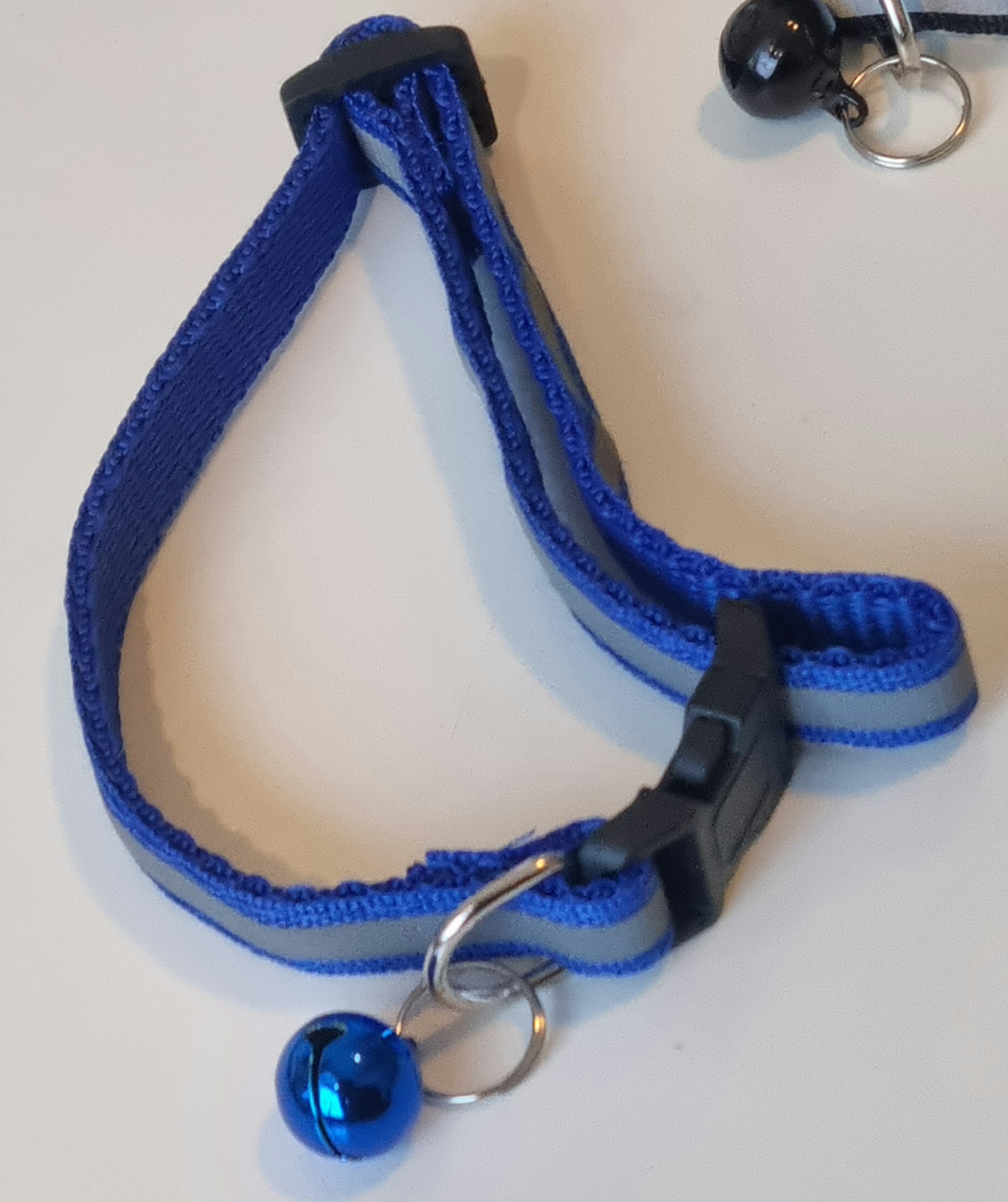 Katthalsband, blå med reflex