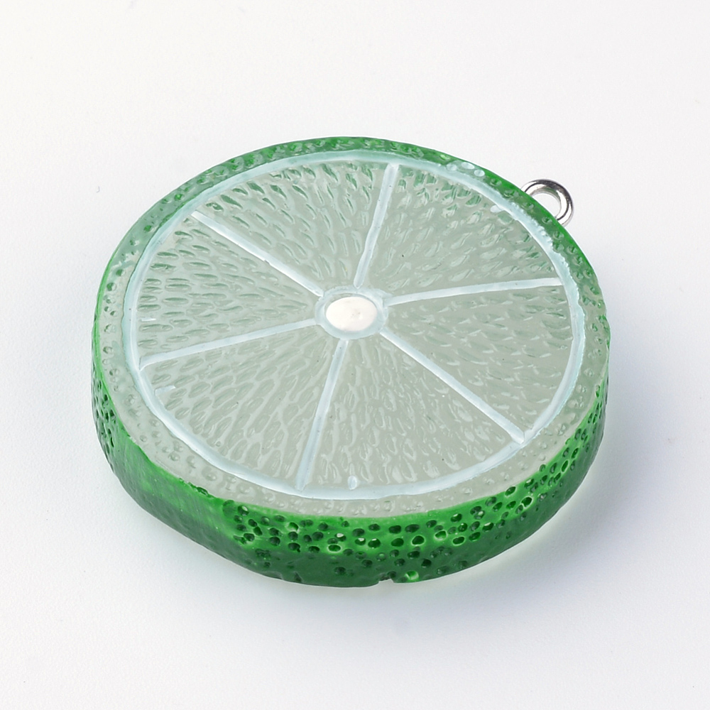 Berlock - Resin, 3D   Lime skiva - 2