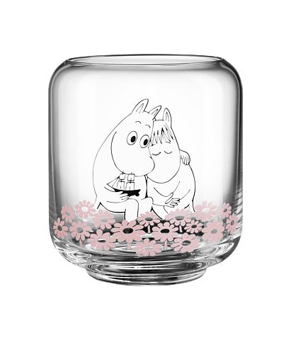 Mumin värmeljuslykta/vas tillsammans