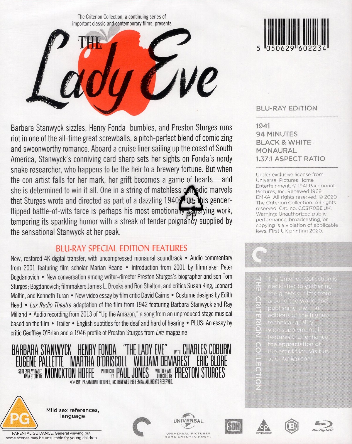 Lady Eve (Criterion Collection) (ej svensk text) (Blu-ray) - 2