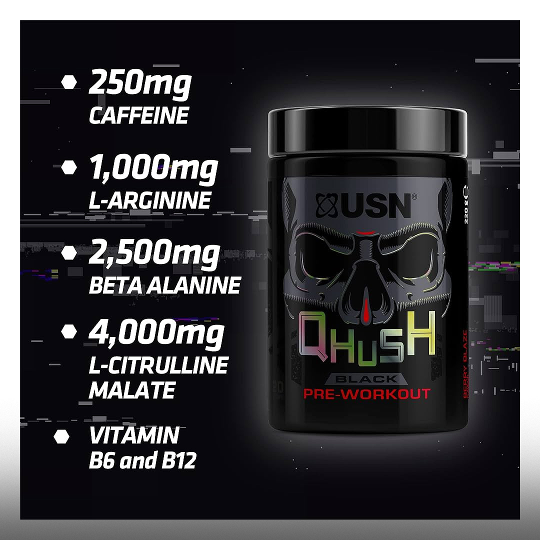 USN Qush Black Pre 220g - 4