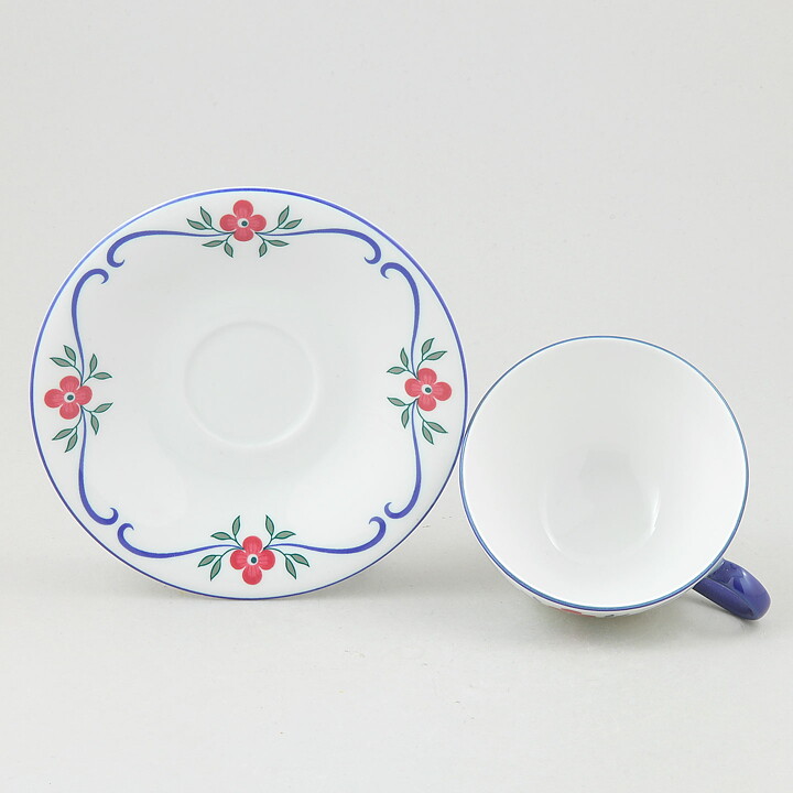 ピア・ロンダール  Sundbornシリーズ  花模様のコーヒーカップ  2客セット  10.5cm  1993年
