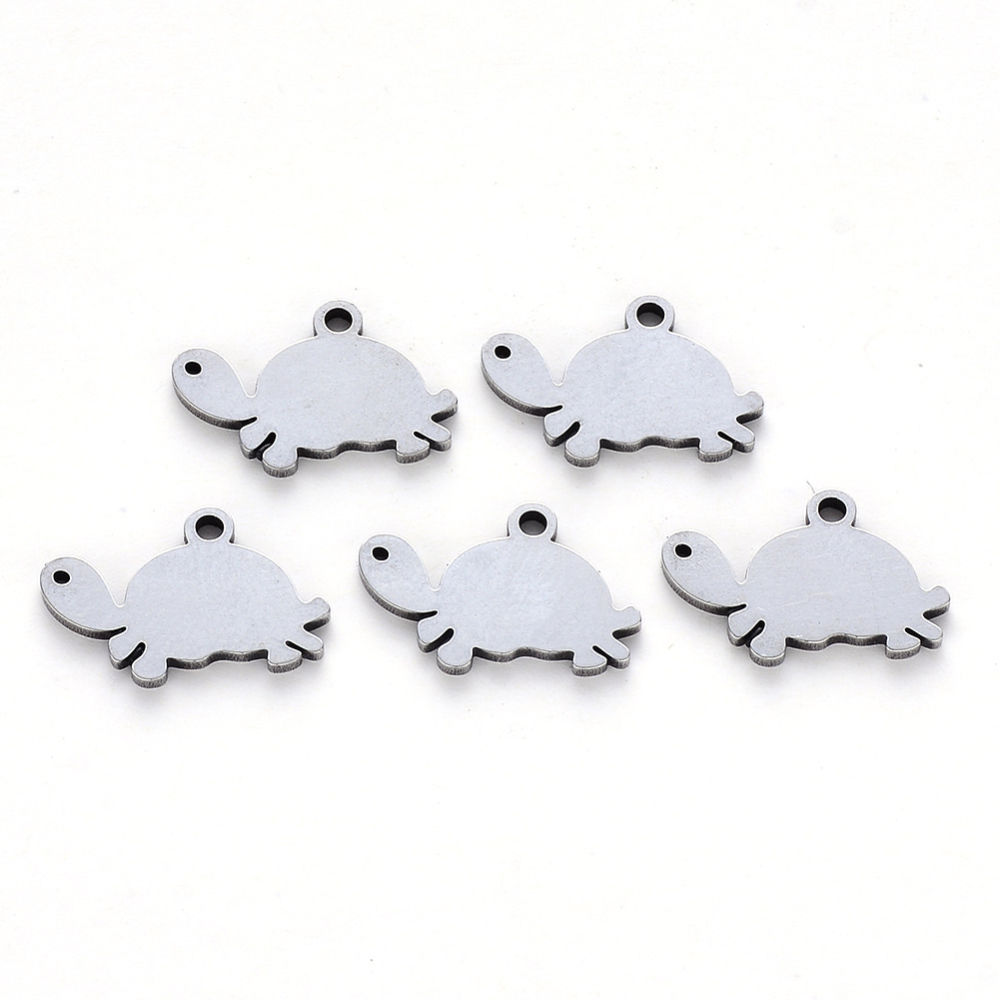 Charm  Stainless steel,  Turtle - 2