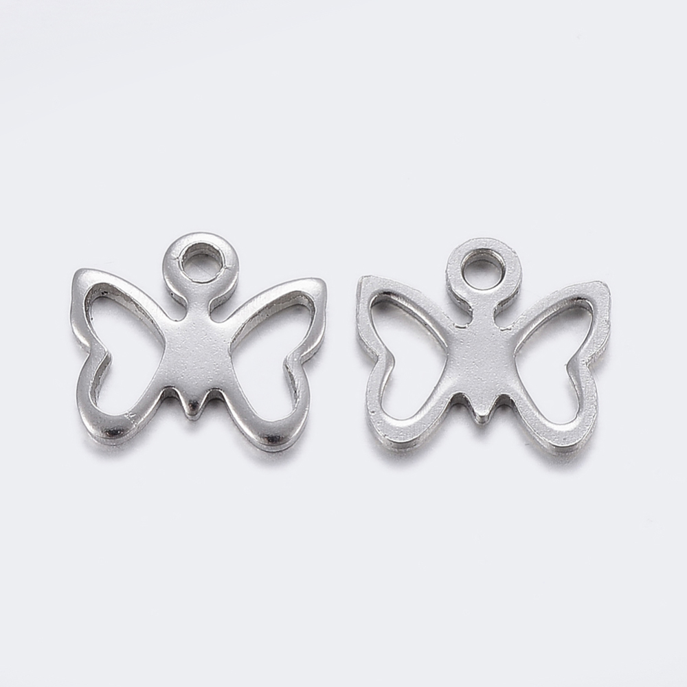 Charm  Stainless steel,  Butterfly