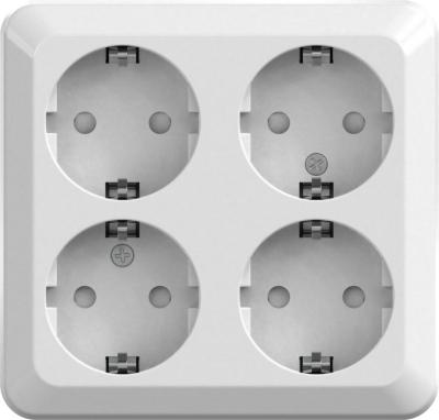 Vägguttag, utanpåliggande, jordat, Connect 2 Home - 2