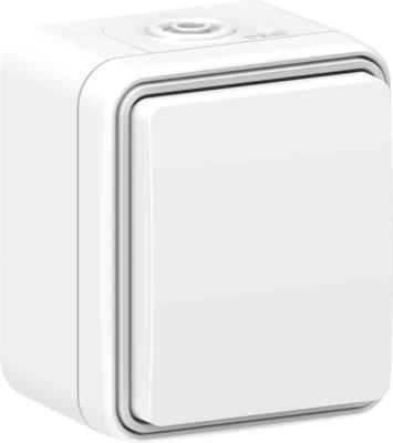 Vägguttag, kapslat, utanpåliggande, med lock, Connect 2 Home