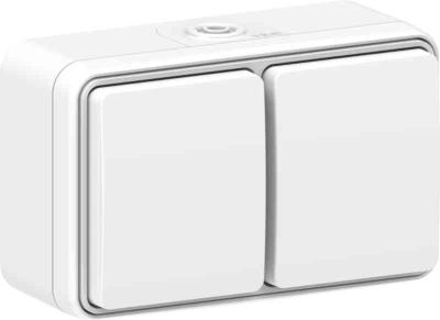 Vägguttag, kapslat, utanpåliggande, med lock, Connect 2 Home