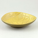 Hjördis Oldfors (Ibiza 1958) Yellow Bowl with Relief Decor 16 cm