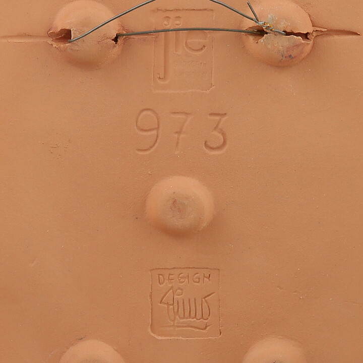 Aimo Nietosvuori (1970s) Brown Rectangular Wall Plaque with Colorful Butterfly Motif 22 cm  [Sample Images]