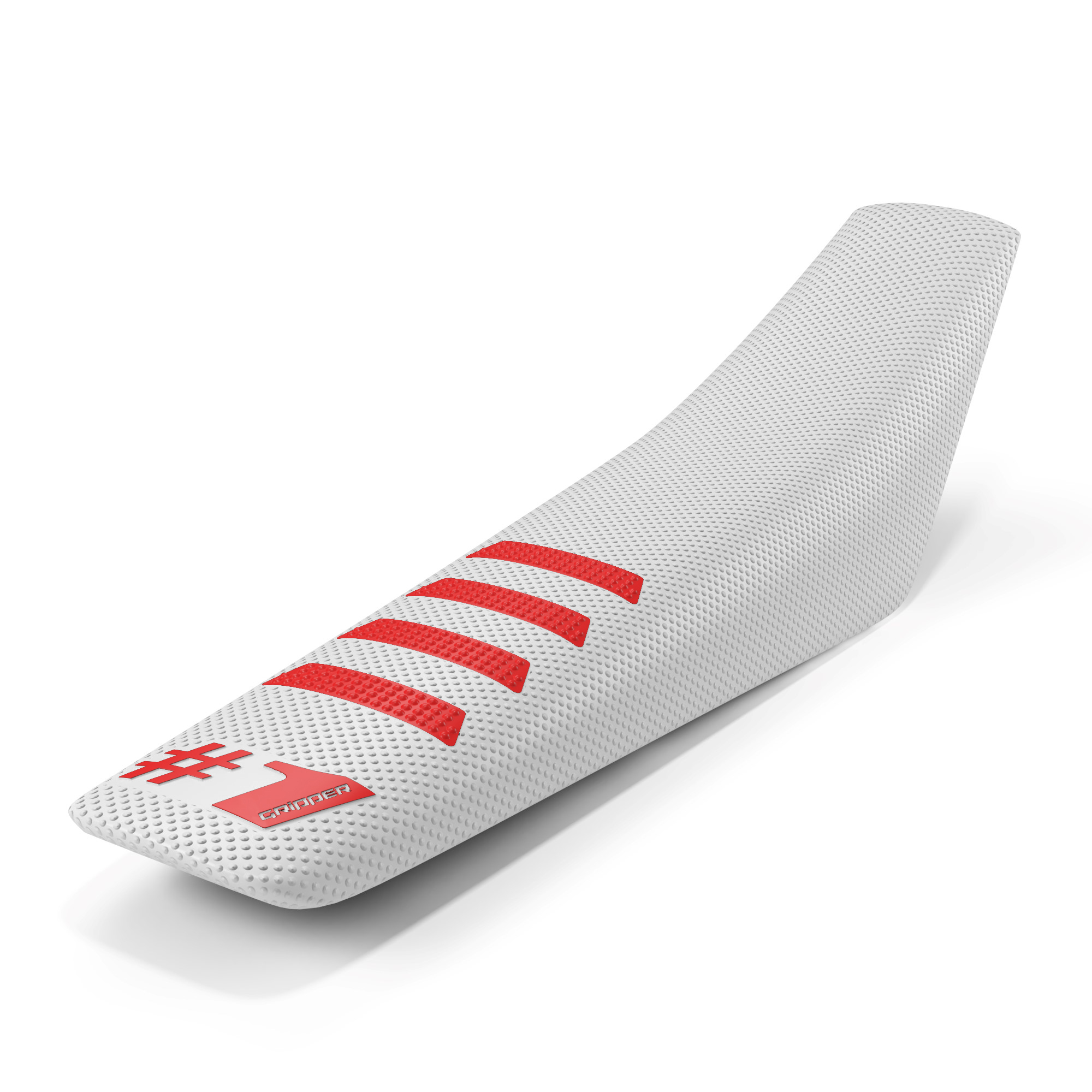 Seat Cover RIBBED White/Red