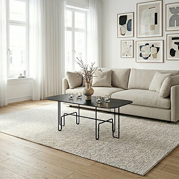 Soffbord 100x60 cm, stål svart