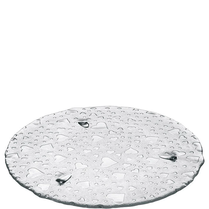 Heart Cake Dish 34cm Glass