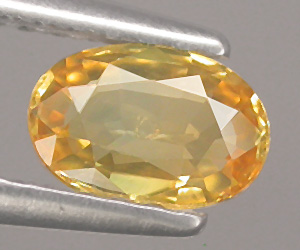 0.55 ct nice oval cut natural yellow sapphire gemstone