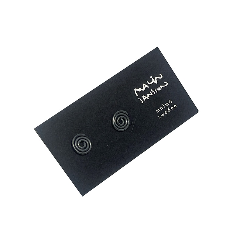 Silver earrings HAGEL (medium) ox