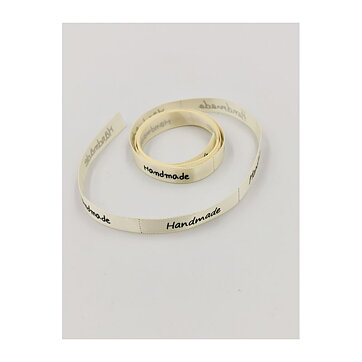 Ribbon - Satin Creme with Text