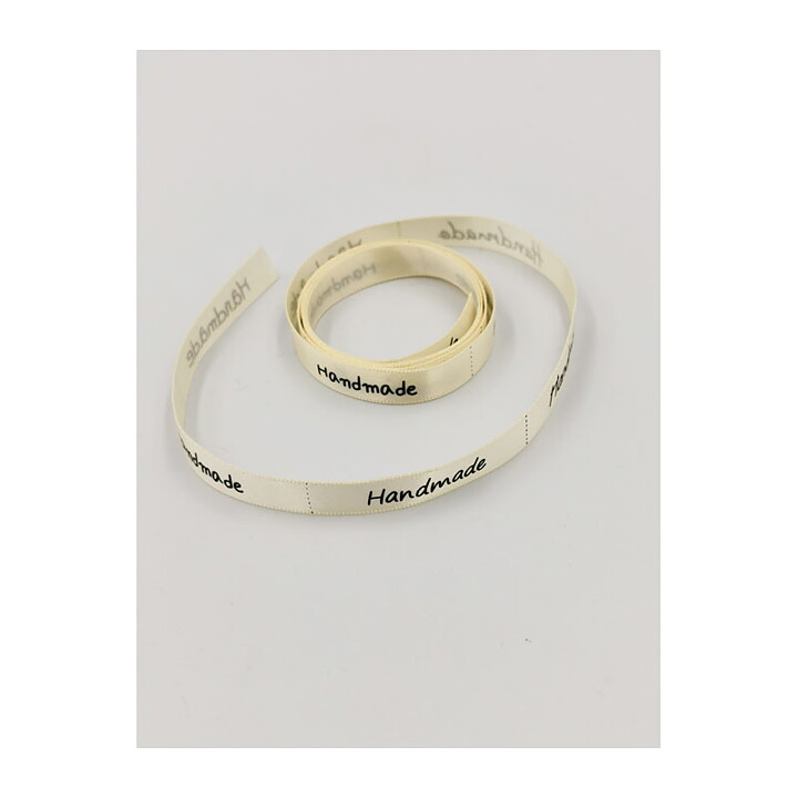 Ribbon - Satin Creme with Text