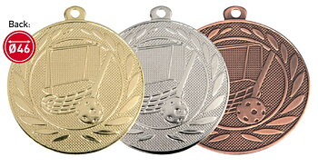 Medaljer 50 mm präglade - Innebandy - Guld, Silver och Brons