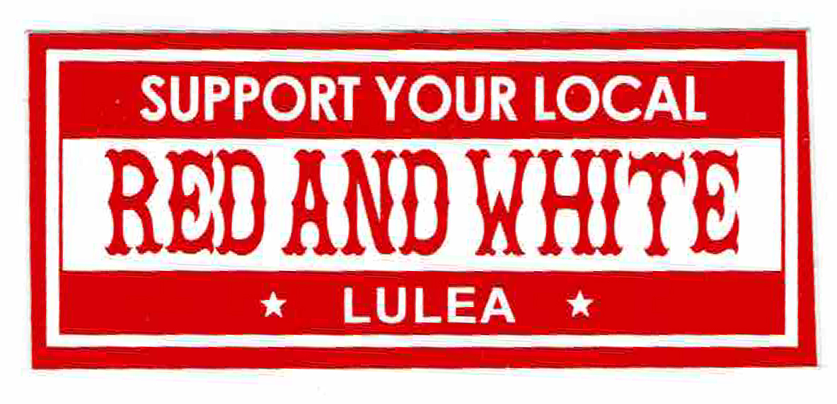 Sticker liten RED AND WHITE