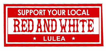 Sticker liten RED AND WHITE