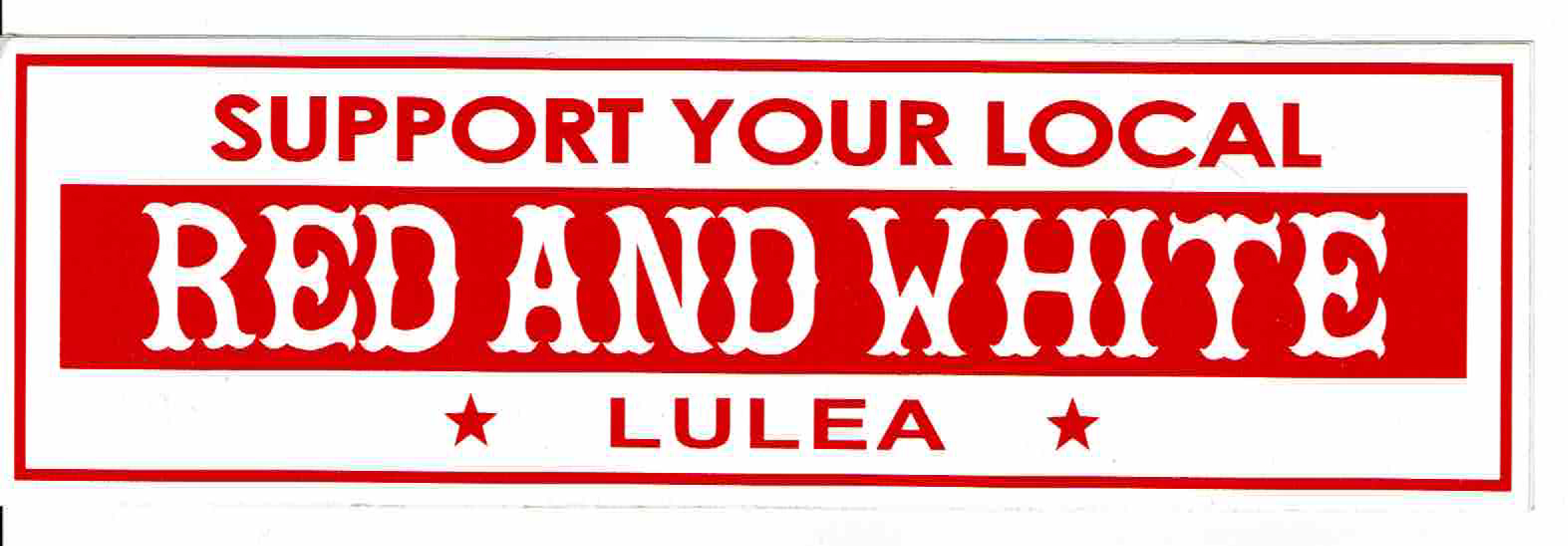 Sticker stor RED AND WHITE