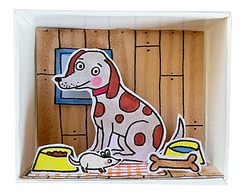 Pysselask med figurer, Hund med mat