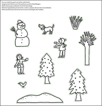 Pysselask med figurer, Vinter i skogen - 4