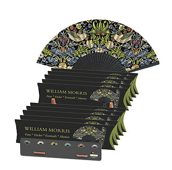 Solfjädrar, William Morris, Bordsdisplay med 20 st.