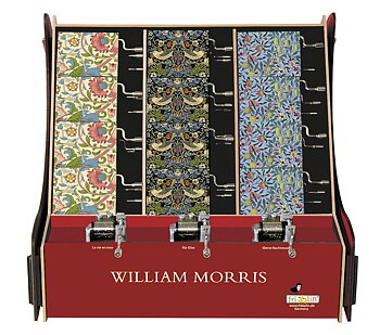 Spilledåser, Art & Music Box-display, William Morris, Borddisplay med 36 stk.+3 stk. demo.