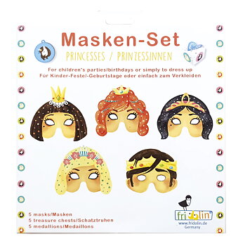 Masker (og skattejagt), Prinsesser, sæt med 5 stk.